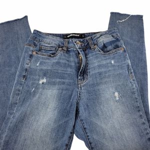 Dollhouse. Hi Waist Cropped Raw Hem Skinny Jean